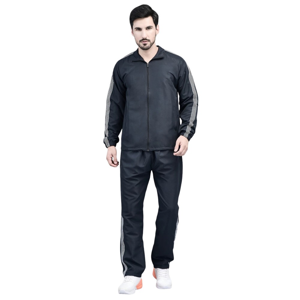 TrackPulse Men's Tracksuit - 100% Polyester TrackPulse Men's Tracksuit - 100% Polyester