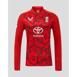 England Red 25/26 ODI Full Sleeves Cricket Fan Jersey - 100% Dryfit Polyester - With Name Personalization