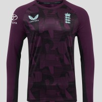 England Red 25/26 ODI Full Sleeves Cricket Training Fan Jersey - 100% Dryfit Polyester - With Name Personalization