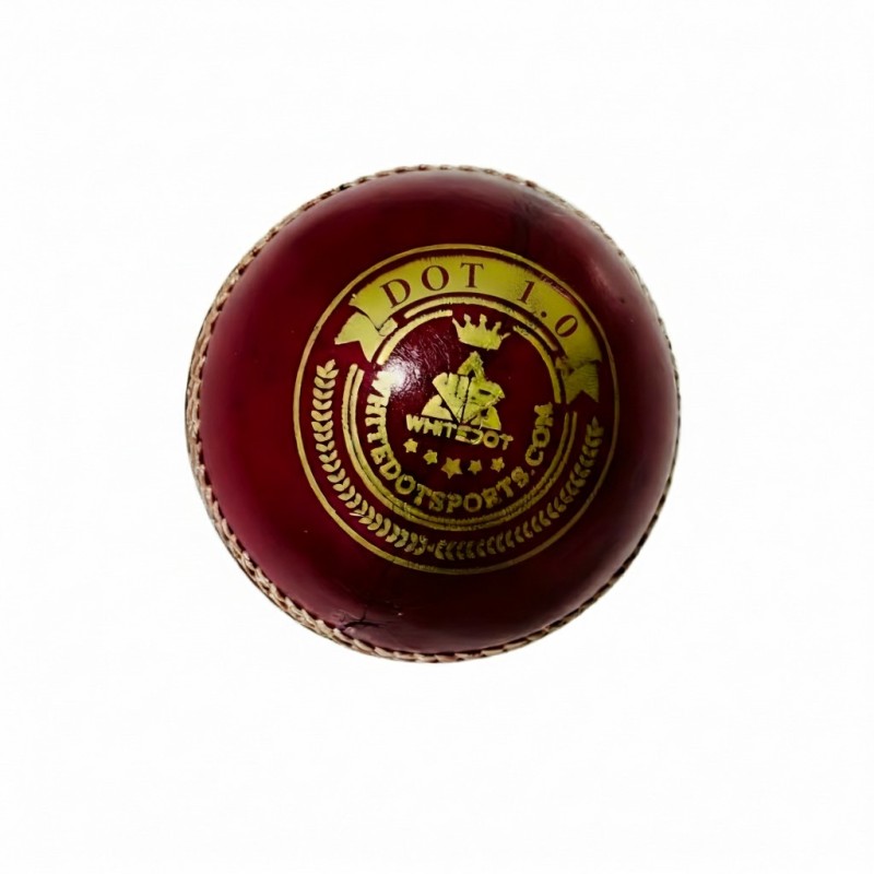 Whitedot Dot 1.0 Red Cricket Leather Ball - 20 Over Whitedot Dot 1.0 Red Cricket Leather Ball - 20 Over
