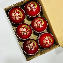 Whitedot Eleanor Red Cricket Leather Ball - 30 Over
