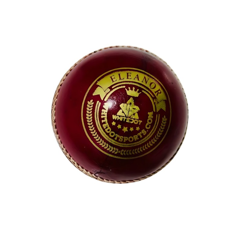 Whitedot Eleanor Red Cricket Leather Ball - 30 Over Whitedot Eleanor Red Cricket Leather Ball - 30 Over