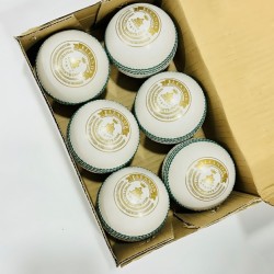 Whitedot Eleanor White Cricket Leather Ball - 30 Over
