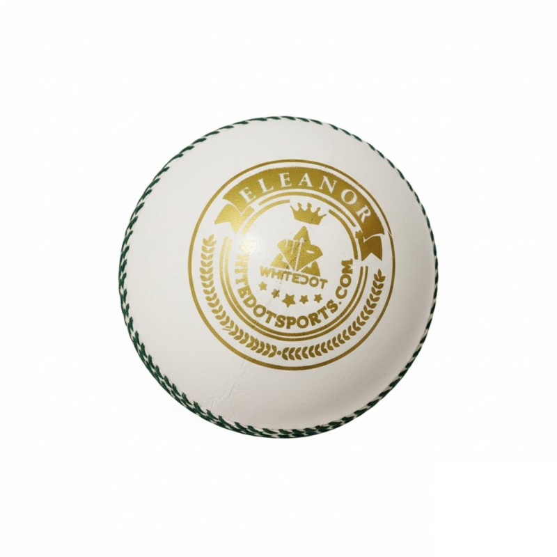 Whitedot Eleanor White Cricket Leather Ball - 30 Over