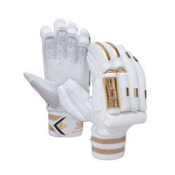 Whitedot Albatross Gold Players Cricket Batting Gloves - White Gold