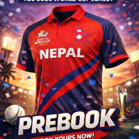 Nepal 2026 T20 World Cup Half Sleeves Cricket Fan Jersey - 100% Dryfit Polyester - With Name Personalization