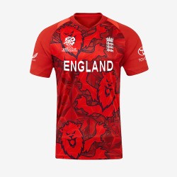 England Red 2026 ODI Half Sleeves Cricket Fan Jersey - 100% Dryfit Polyester - With Name Personalization