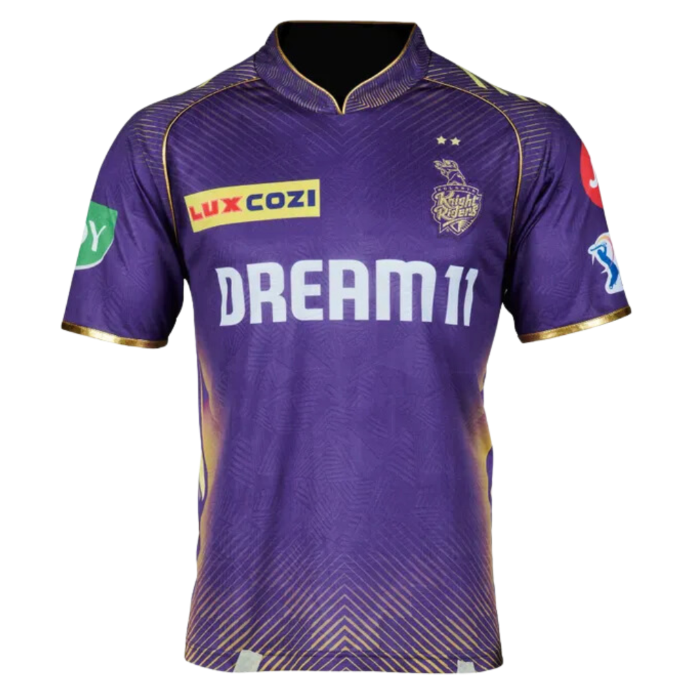 Kolkata Knight Riders IPL Replica Jersey 2024 (GT 2024 With Name Personalization) Kolkata Knight Riders IPL Replica Jersey 2024 (GT 2024 With Name Personalization)