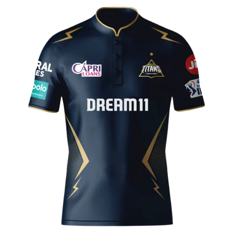 Gujarat Titans IPL Replica Cricket Jersey 2024 (GT 2024 With Name Personalization) Gujarat Titans IPL Replica Cricket Jersey 2024 (GT 2024 With Name Personalization)