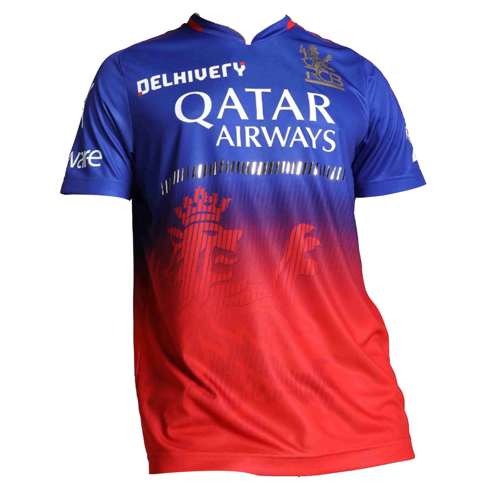 Royal Challengers Bangalore IPL Replica jersey 2024 (RCB 2024 IPL Jersey with Name Personalization) Royal Challengers Bangalore IPL Replica jersey 2024 (RCB 2024 IPL Jersey with Name Personalization)