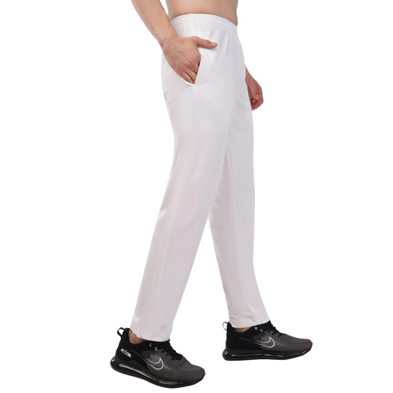 Whitedot Novelty Quick Dry Cricket Trouser Pants - White Whitedot Novelty Quick Dry Cricket Trouser Pants - White