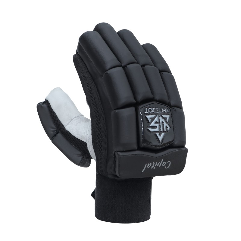 Whitedot Capital Black Cricket Batting Gloves Whitedot Capital Black Cricket Batting Gloves