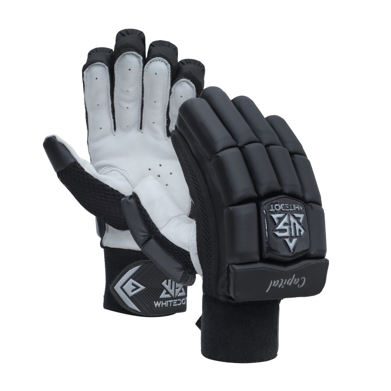 Whitedot Capital Black Cricket Batting Gloves Whitedot Capital Black Cricket Batting Gloves