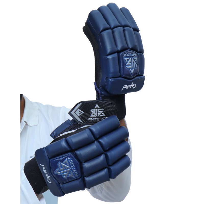 Whitedot Capital Navy Blue Cricket Batting Gloves Whitedot Capital Navy Blue Cricket Batting Gloves