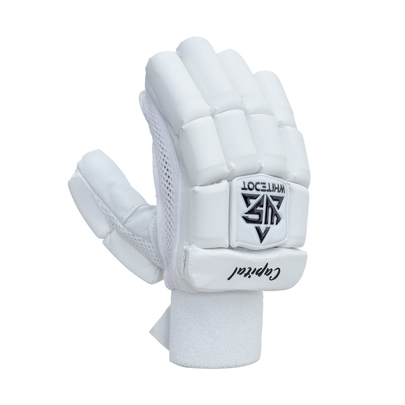 Whitedot Capital White Cricket Batting Gloves Whitedot Capital White Cricket Batting Gloves