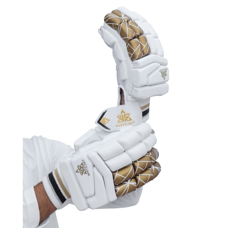 Whitedot Versed White Cricket Batting Gloves