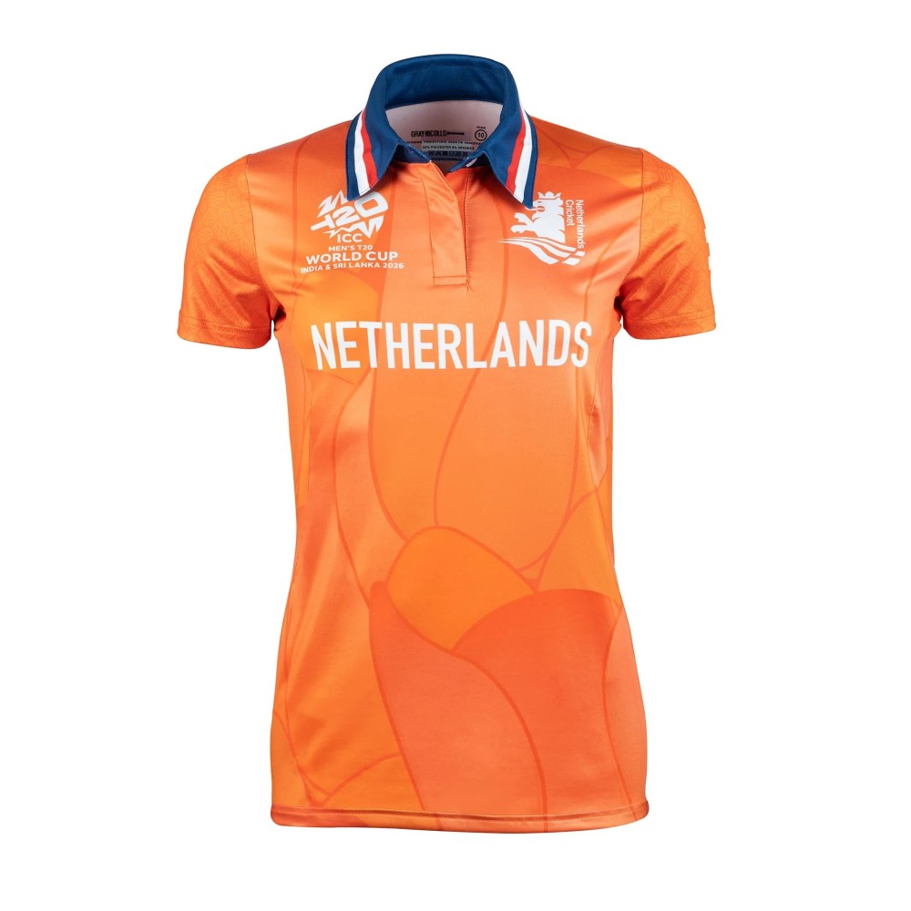 Netherlands 2026 T20 World Cup Half Sleeves Cricket Fan Jersey - 100% Dryfit Polyester - With Name Personalization