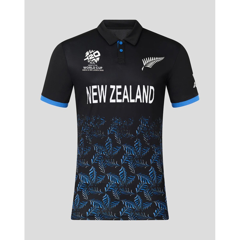 New Zealand T20 World Cup 2026 Half Sleeves Cricket Fan Jersey - 100% Dryfit Polyester - With Name Personalization