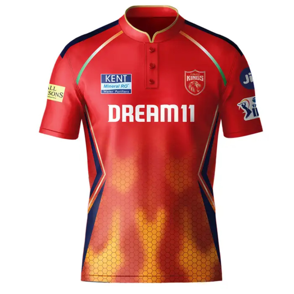 Punjab Kings IPL Replica Jersey 2025 (PK 2025 With Name Personalization) Punjab Kings IPL Replica Jersey 2025 (PK 2025 With Name Personalization)