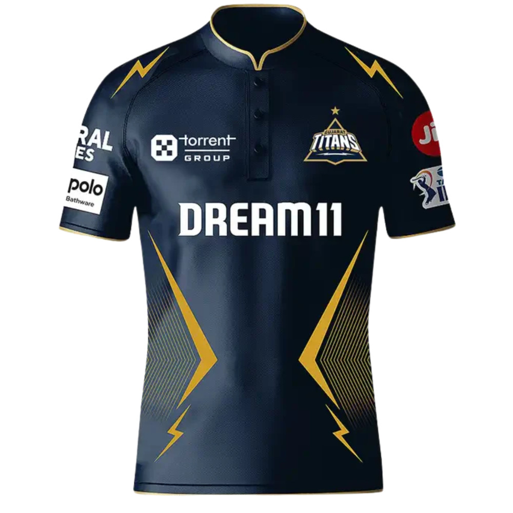 Gujarat Titans IPL Replica Cricket Jersey 2025 (GT 2025 With Name Personalization) Gujarat Titans IPL Replica Cricket Jersey 2025 (GT 2025 With Name Personalization)