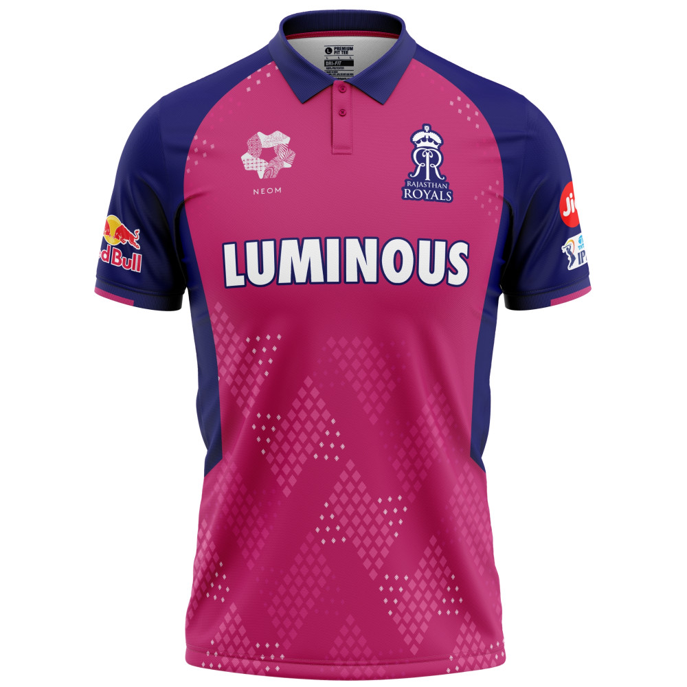 Rajasthan Royals IPL Replica Cricket Jersey 2025 (RR 2025 IPL Jersey with Name Personalization) Rajasthan Royals IPL Replica Cricket Jersey 2025 (RR 2025 IPL Jersey with Name Personalization)