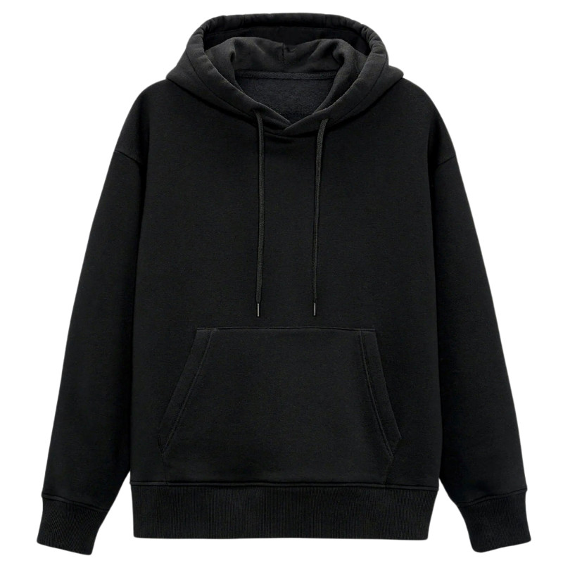 Whitedot Black Hoodie - 320 GSM Whitedot Black Hoodie - 320 GSM