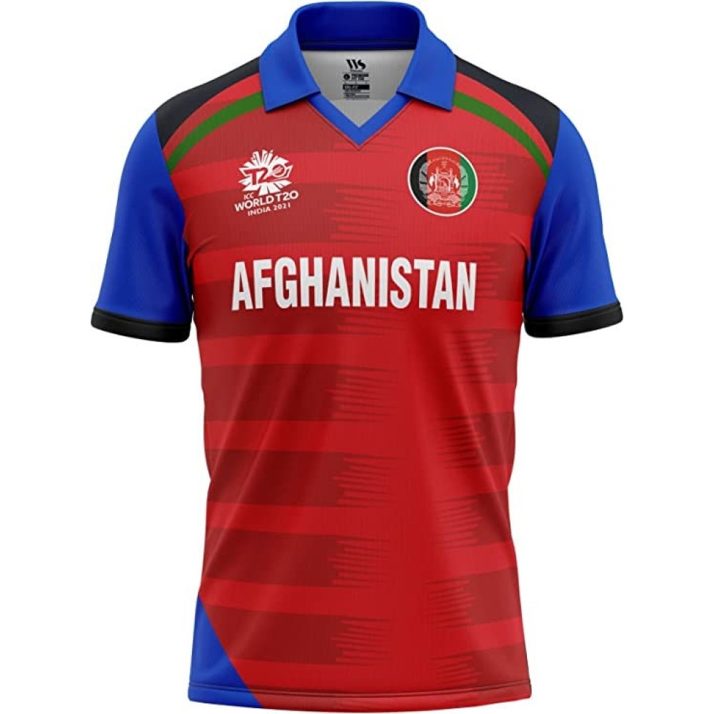 Afghanistan 2022 T20 World Cup Half Sleeves Cricket Fan Jersey - 100% Dryfit Polyester - With Name Personalization Afghanistan 2022 T20 World Cup Half Sleeves Cricket Fan Jersey - 100% Dryfit Polyester - With Name Personalization