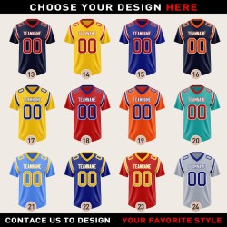 Custom Football Jersey for Men and Women with Name and Number Personalisation