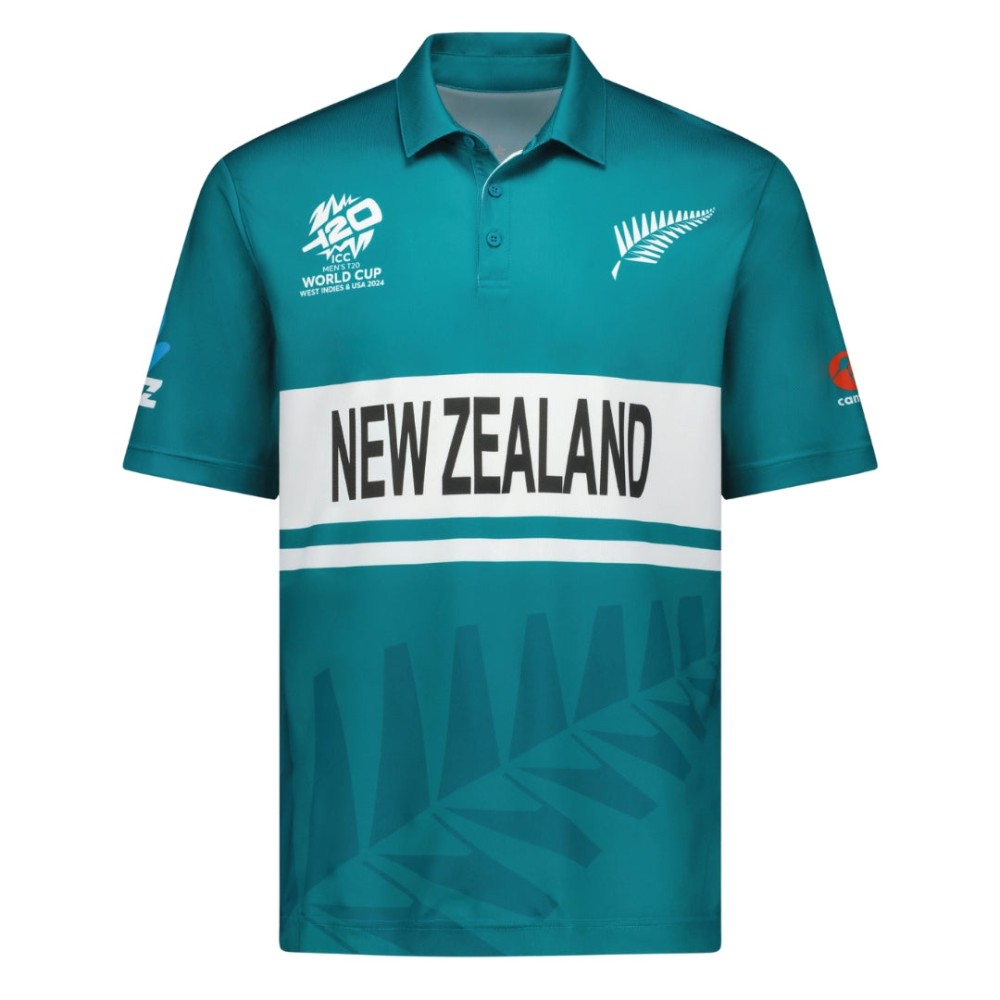 New Zealand ODI World Cup 2024 Half Sleeves Cricket Fan Jersey - 100% Dryfit Polyester - With Name Personalisation New Zealand ODI World Cup 2024 Half Sleeves Cricket Fan Jersey - 100% Dryfit Polyester - With Name Personalisation