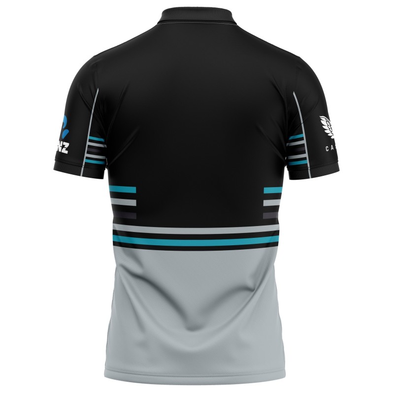 New Zealand Black Grey ODI World Cup 2025 Half Sleeves Cricket Fan Jersey - 100% Dryfit Polyester - With Name Personalisation New Zealand Black Grey ODI World Cup 2025 Half Sleeves Cricket Fan Jersey - 100% Dryfit Polyester - With Name Personalisation