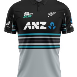New Zealand Black Grey ODI World Cup 2025 Half Sleeves Cricket Fan Jersey - 100% Dryfit Polyester - With Name Personalisation New Zealand Black Grey ODI World Cup 2025 Half Sleeves Cricket Fan Jersey - 100% Dryfit Polyester - With Name Personalisation