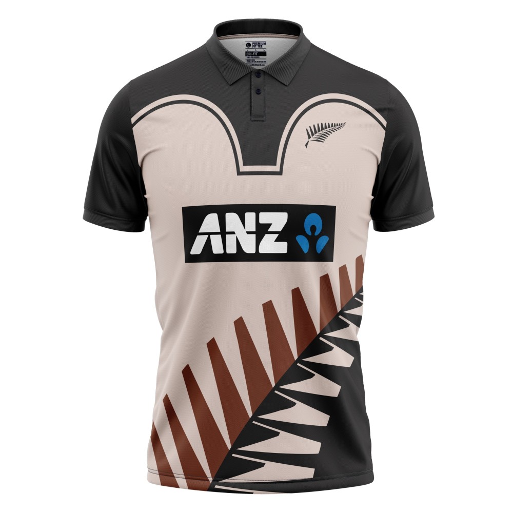 New Zealand ODI World Cup Retro Half Sleeves Cricket Fan Jersey - 100% Dryfit Polyester - With Name Personalisation New Zealand ODI World Cup Retro Half Sleeves Cricket Fan Jersey - 100% Dryfit Polyester - With Name Personalisation