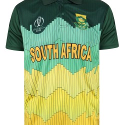 South Africa 2019 ICC World Cup Half Sleeves Cricket Fan Jersey - 100% Dryfit Polyester - With Name Personalisation South Africa 2019 ICC World Cup Half Sleeves Cricket Fan Jersey - 100% Dryfit Polyester - With Name Personalisation