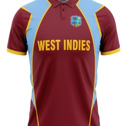 West Indies T20 World Cup 2012 Half Sleeves Cricket Fan Jersey - 100% Dryfit Polyester - With Name Personalization West Indies T20 World Cup 2012 Half Sleeves Cricket Fan Jersey - 100% Dryfit Polyester - With Name Personalization