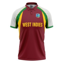 West Indies T20 World Cup 2007 Half Sleeves Cricket Fan Jersey - 100% Dryfit Polyester - With Name Personalization