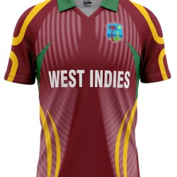 West Indies T20 World Cup 2009 Half Sleeves Cricket Fan Jersey - 100% Dryfit Polyester - With Name Personalization West Indies T20 World Cup 2009 Half Sleeves Cricket Fan Jersey - 100% Dryfit Polyester - With Name Personalization