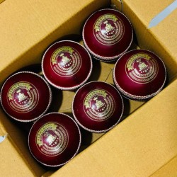 Whitedot Albatross Red Cricket Leather Ball - 40 Over
