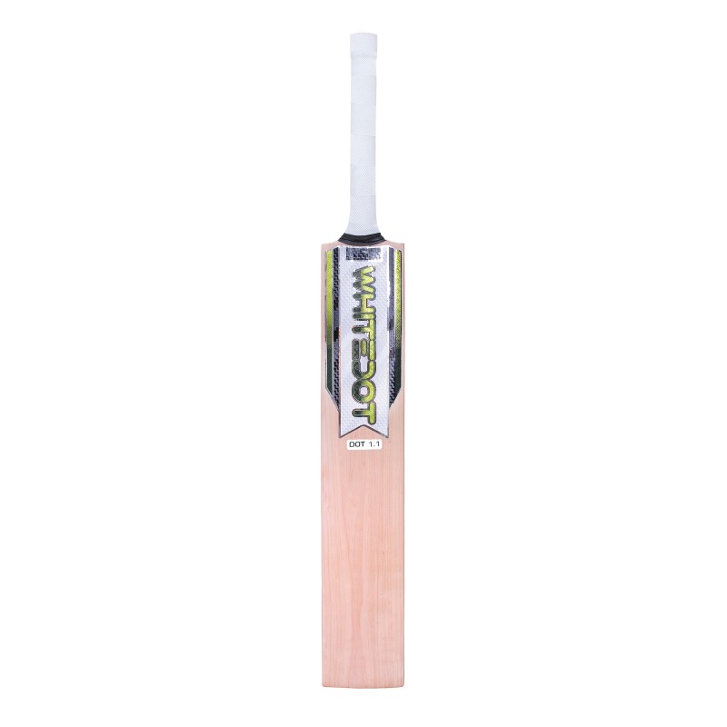 Whitedot Dot 1.1 Single Blade Scoop Kashmir Willow Bat - For Light Tennis Ball - Weight Approx. 1000-1100 Gram