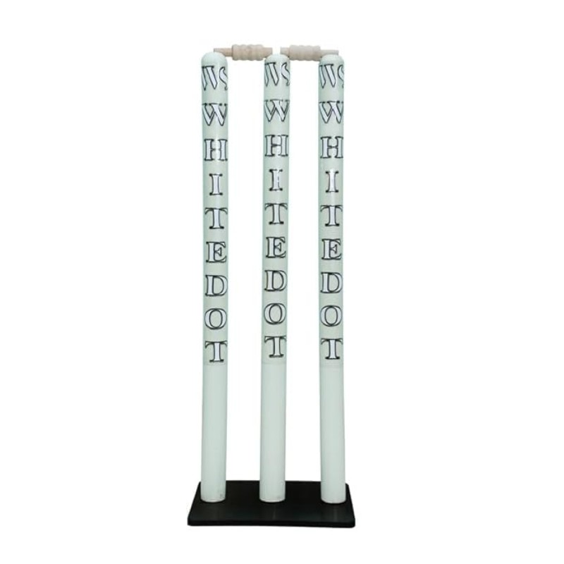 Whitedot Heavy Duty Magnetic Stump Set - 3 Stump + 2 Bails + 1 Iron Base