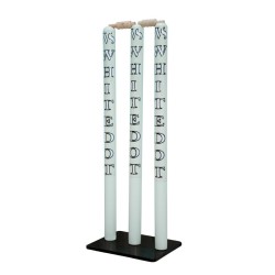 Whitedot Heavy Duty Magnetic Stump Set - 3 Stump + 2 Bails + 1 Iron Base