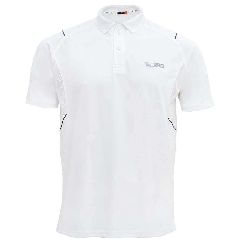 Whitedot Omega Quick Dry Half Sleeves Polo T-Shirt - White Whitedot Omega Quick Dry Half Sleeves Polo T-Shirt - White