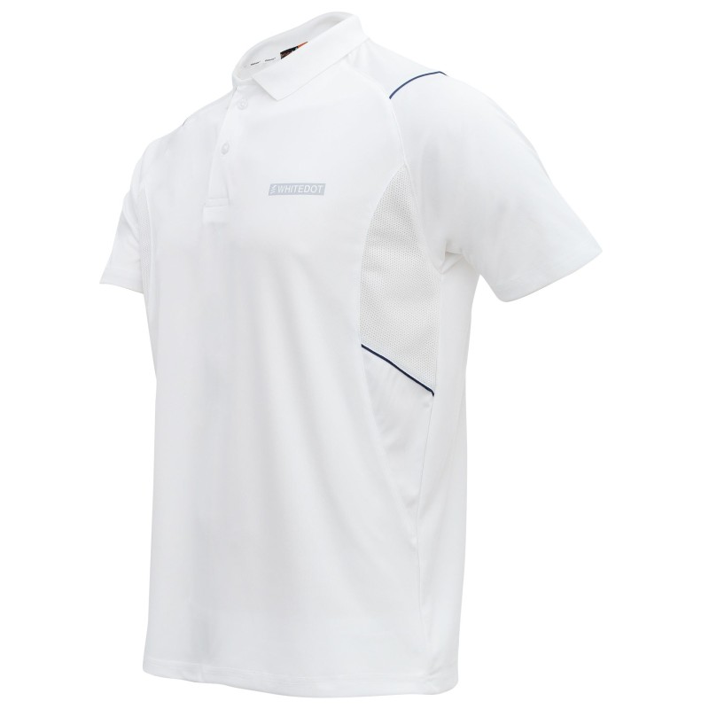 Whitedot Omega Quick Dry Half Sleeves Polo T-Shirt - White Whitedot Omega Quick Dry Half Sleeves Polo T-Shirt - White