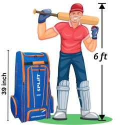 Whitedot Spliit Blue Duffle Cricket Kitbag - Whitedot Spliit Blue Duffle Cricket Kitbag -