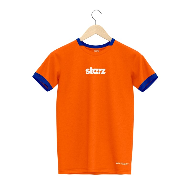 Whitedot Starz Junior Orange T-shirt and Blue Shorts Set Whitedot Starz Junior Orange T-shirt and Blue Shorts Set