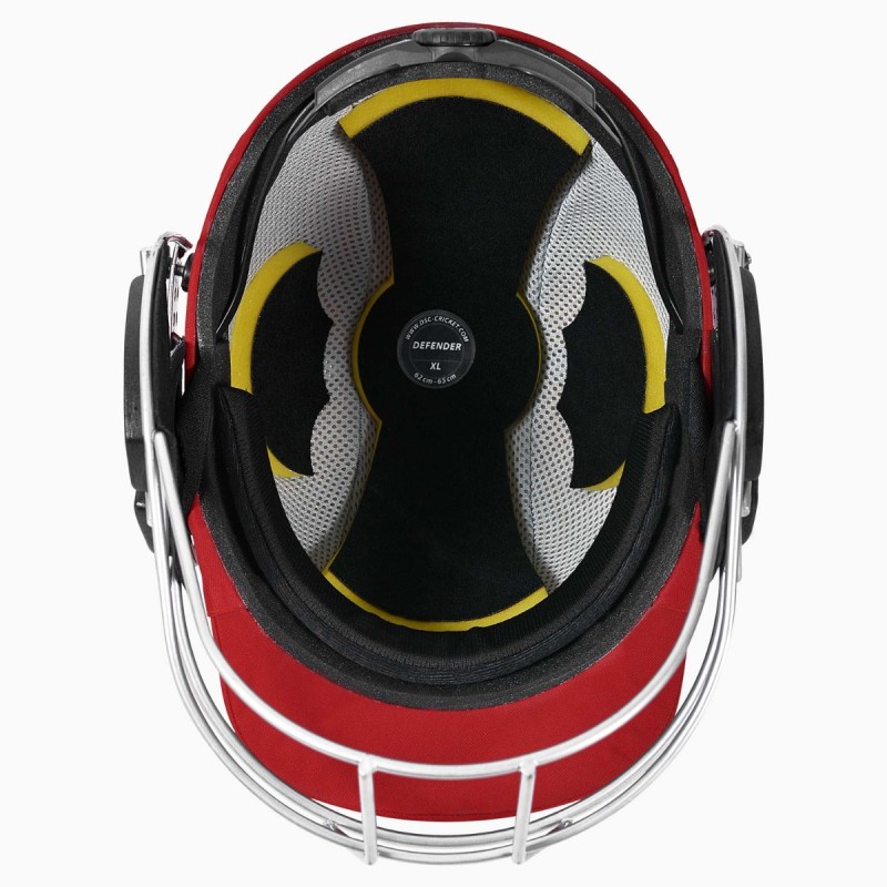 DSC Defender 2.0 Cricket Helmet, Red, Large DSC Defender 2.0 Cricket Helmet, Red, Large
