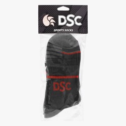 DSC DSC 06 Cricket Socks (Black/Grey Melange/Red)