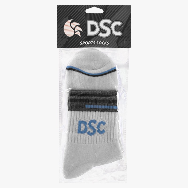 DSC DSC 07 Cricket Socks (White/Sky Blue/Black) DSC DSC 07 Cricket Socks (White/Sky Blue/Black)