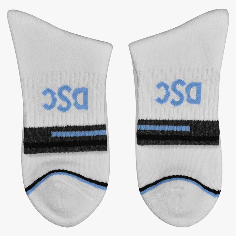 DSC DSC 07 Cricket Socks (White/Sky Blue/Black) DSC DSC 07 Cricket Socks (White/Sky Blue/Black)