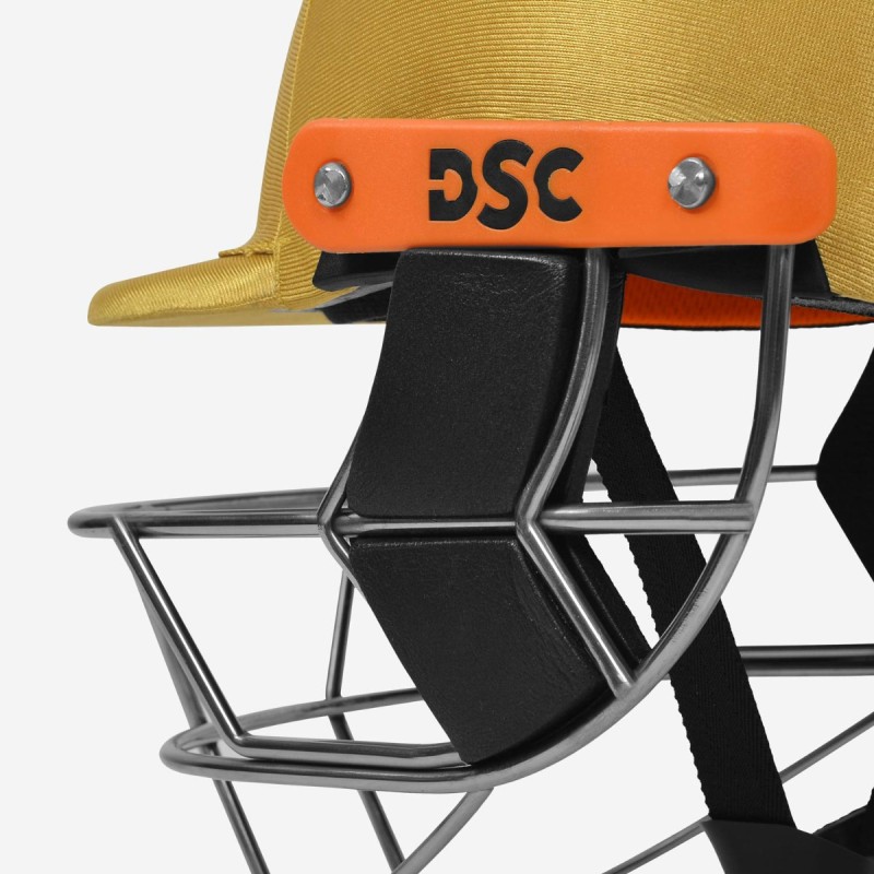 DSC Empra Titanium Cricket Helmet, Gold, Large DSC Empra Titanium Cricket Helmet, Gold, Large