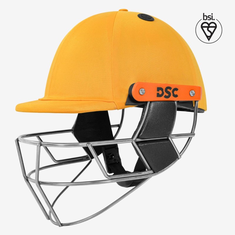 DSC Empra Titanium Cricket Helmet, Yellow, Large DSC Empra Titanium Cricket Helmet, Yellow, Large